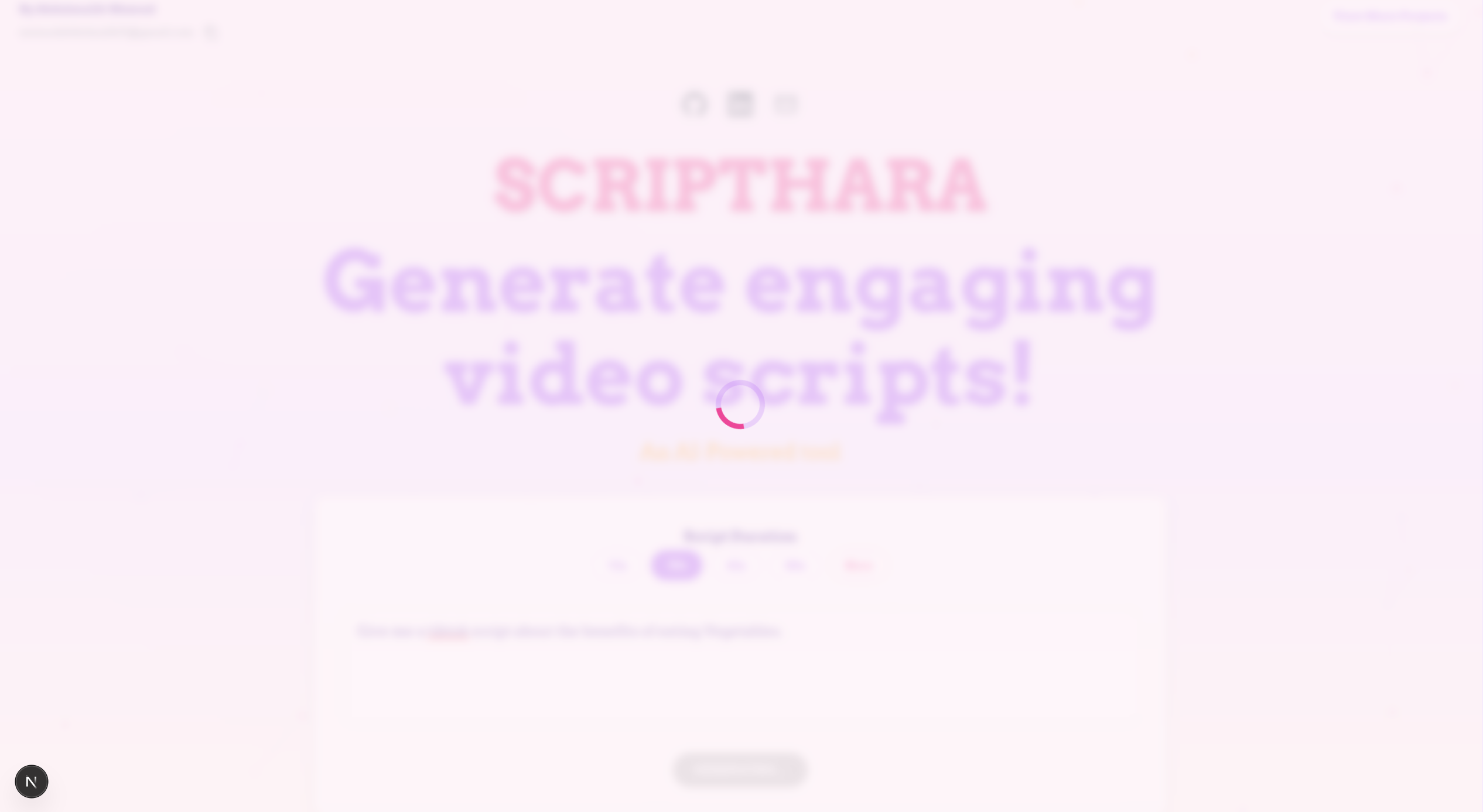 Detailed screenshot 2 of the Scripthara project